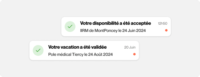 Suivi des vacations